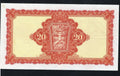 back of Central Bank of Ireland, 20 Pounds 1976 VF/XF/V11