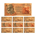 Zimbabwe 100 Yottalillion Dollars 10 Pcs Lot Gold Foil Banknote - worldbanknote