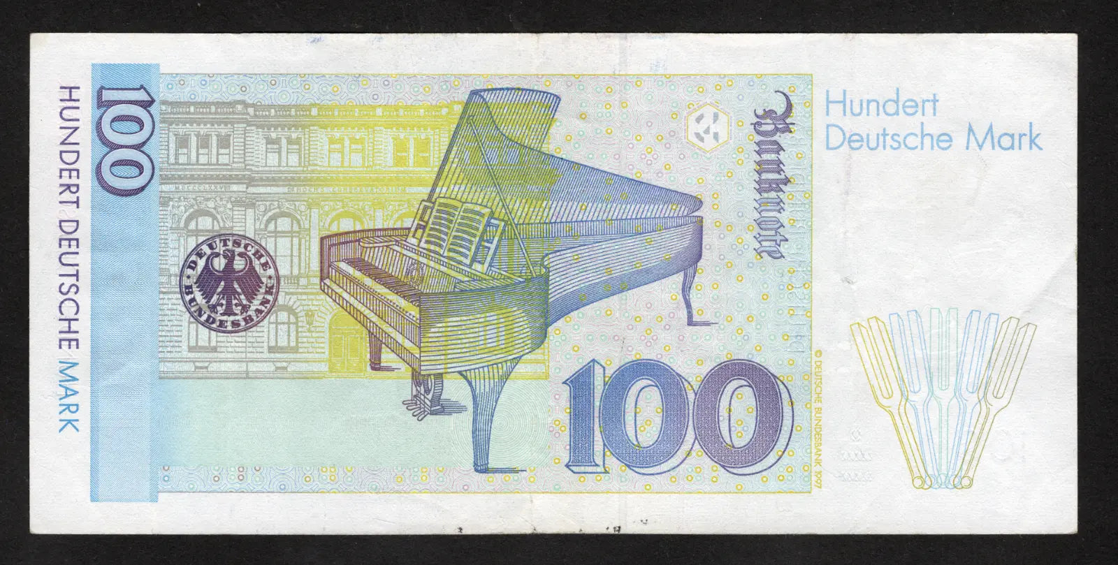 BACK OF Germany Federal Republic 100 Deutsche Mark, 1993, P-41a Very FINE/W1