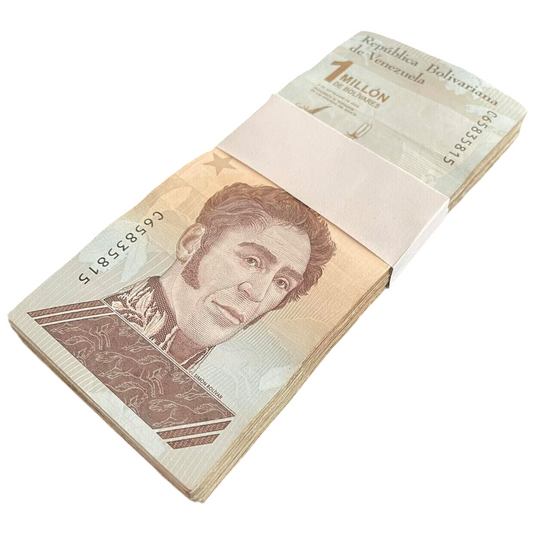 100xVENEZUELA One Million Bolivares note Used