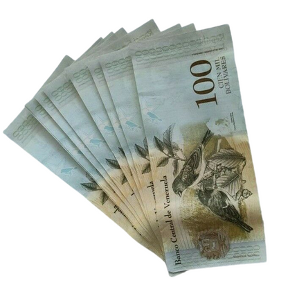 10xVenezuela 100000 Bolivares 2017 P-100b Banknotes UNC Fisrt Run Prefix A