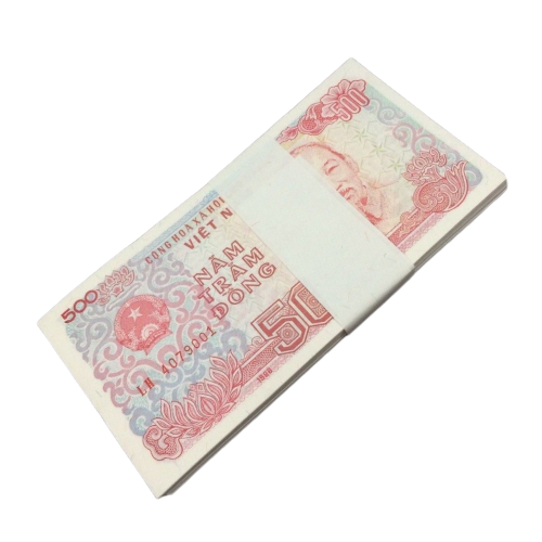 Banknote Bundle. Vietnam. 100 X 500 Dong. Uncirculated. 100 Pcs.