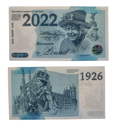 Queens  Elizabets II Britannia 2022 Commemorative Banknote