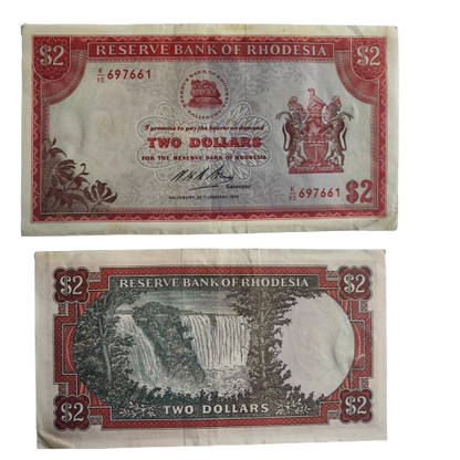 Rhodesia 2 Dollar 1979 Fine