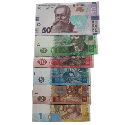 SET Ukraine 1, 2, 5, 10, 20 & 50 Griven 2013-2019 UNC