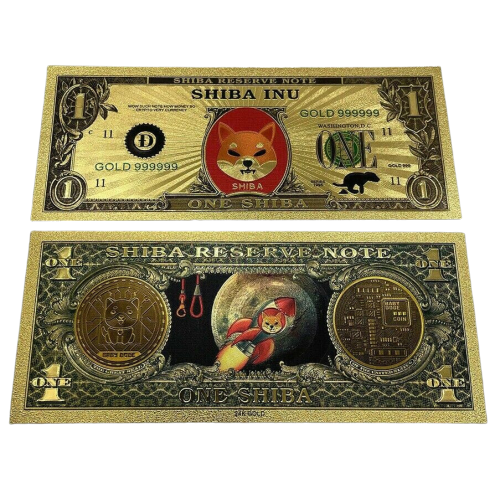 SHIBA INU COIN CRYPTO GOLD BANKNOTES