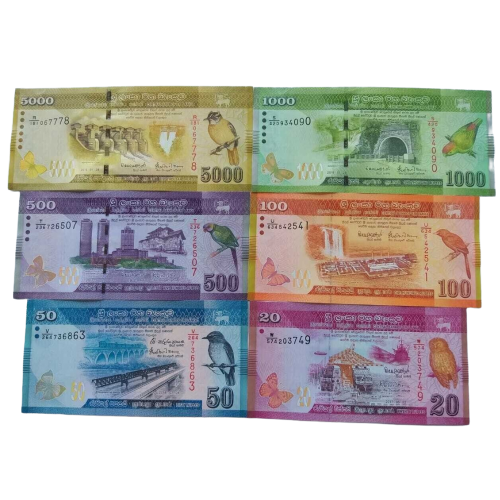 SRI LANKA New 20+50+100+500+1000+5000 Rupees 6 Pcs Set CEYLON Bank Note UNC