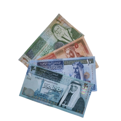 UNC Hashemite Kingdom Jordan Banknote Set 1 5 10 20  Dinars 2016-2020