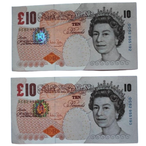 1x Bank of England Ten pound  notes / Bailey/ AU