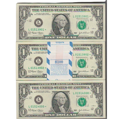 2003 "L" San Fran $1 100 Consecutive Star(replacement) Notes/ Price Per Note
