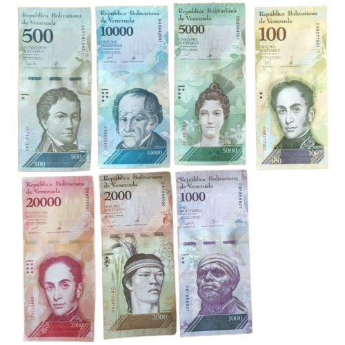 Venezuela 7 Note Set: 500 to 100000 Bolivares F. (2016/2017) - p94-100-New UNC