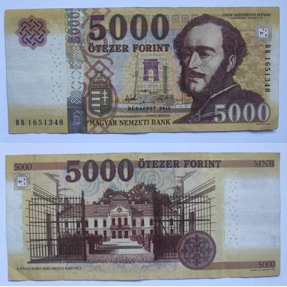 HUNGARY Banknote  5000 forint 2016 -2020 VF