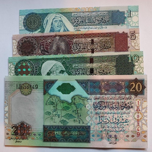 Libya  Banknote set - 6 Series I 5 10 20 Dinars UNC