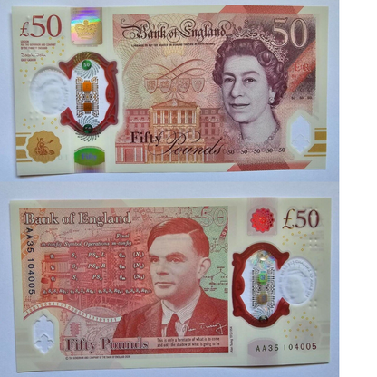 New Polymer Plastic £50 Fifty Pound Bank of England Note AA Prefix! EF