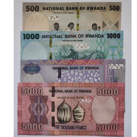 RWANDA Complete Set 2013-15 500 1000 2000 5000 Francs UNC Banknote P-38 39 40 41