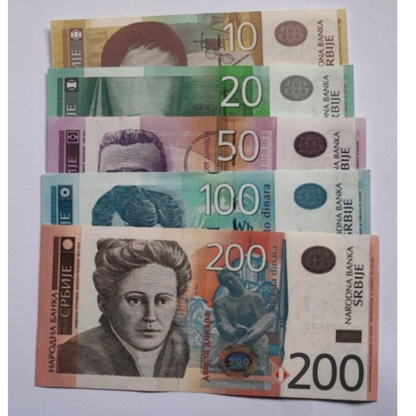 SERBIA 10 20 50 100 200 Dinara 2011-2013 GREAT COLOURFUL UNCIRCULATED BANKNOTES