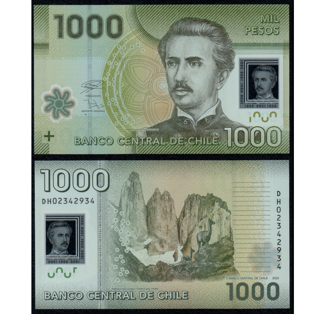 CHILE 1000 PESOS (P161k) 2020 POLYMER UNC