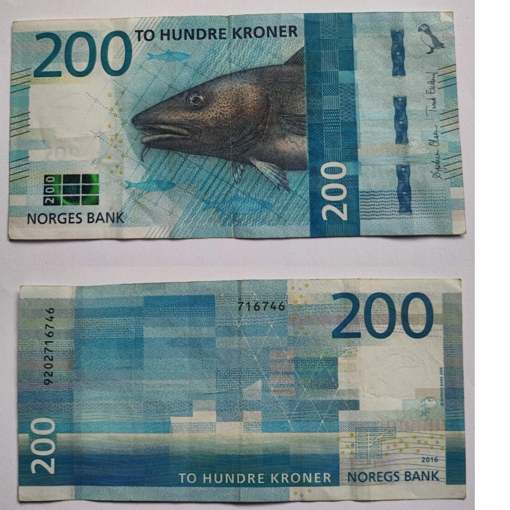 2016 -18 Norway  200  Kroner Circulated