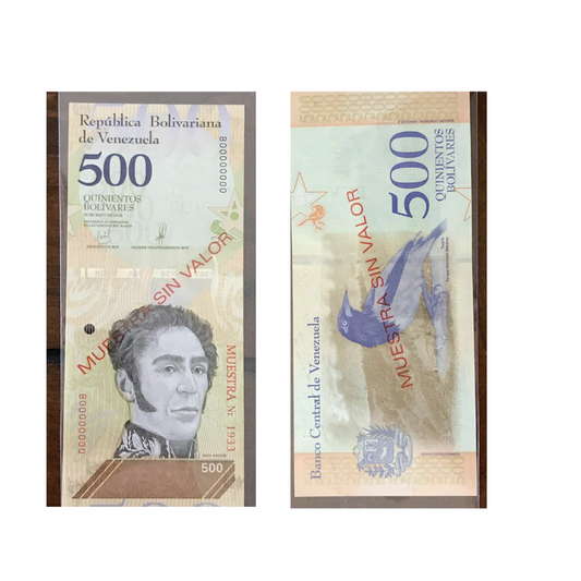 Venezuela 500 Bolivares 18-5-2018 Pick 108.s UNC Banknote Specimen