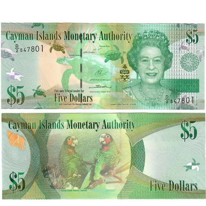 Cayman Islands 5 Dollars 2014 UNC