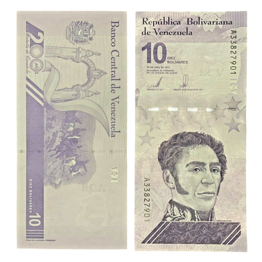 venezuela 10 bolivares digitales notes 2021 Commemorative UNC Pick 116
