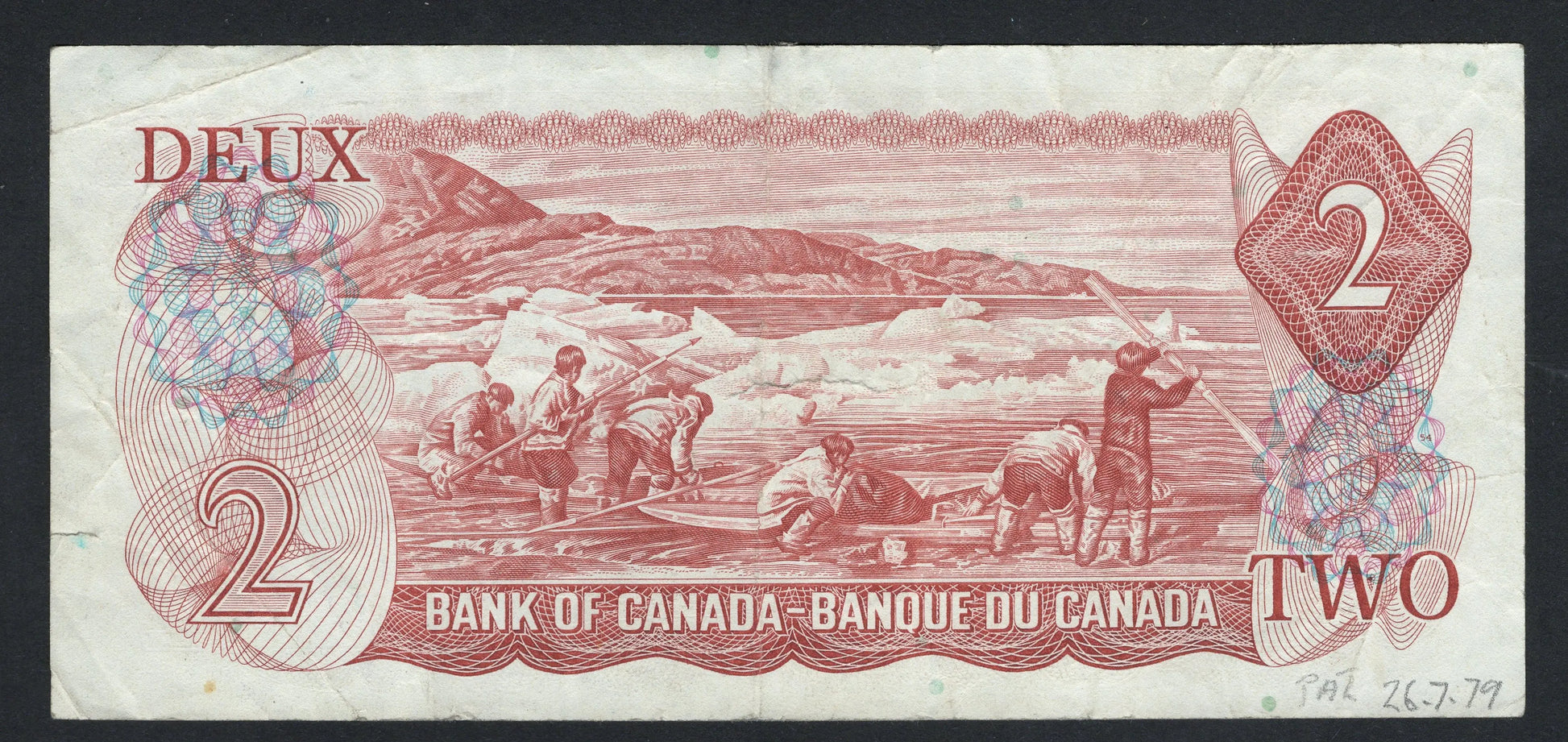 Canada 1974 2 Dollar vf /f10 worldbanknote