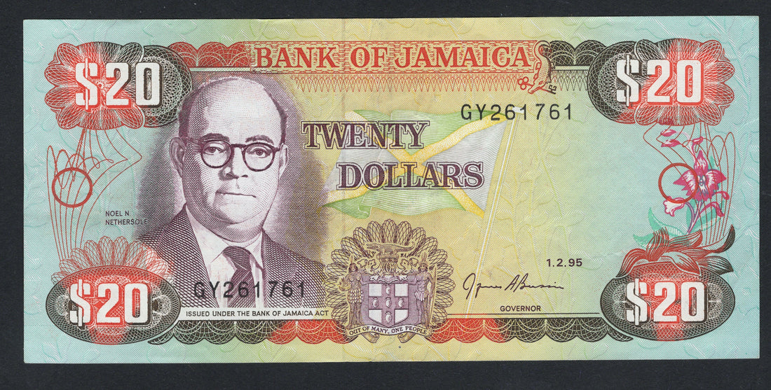 BANK OF JAMAICA  1995 $20