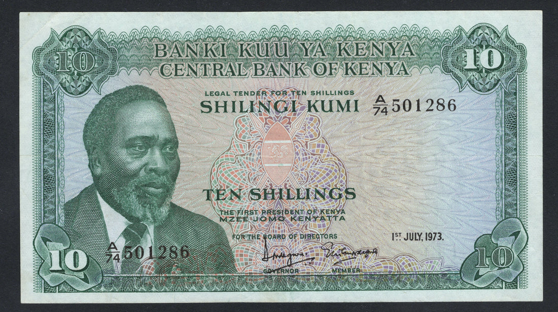 Kenya, 10 Shillings, 1973