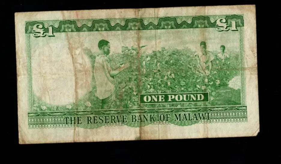 MALAWI One Pound  Banknote (L.1964)  Damaged /ref b4