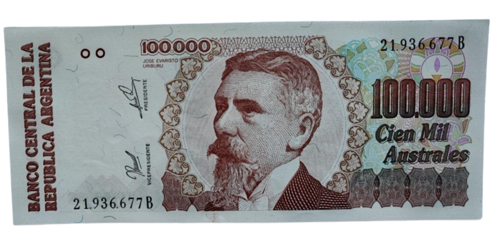 ARGENTINA  100000 AUSTRALES (1990) UNC