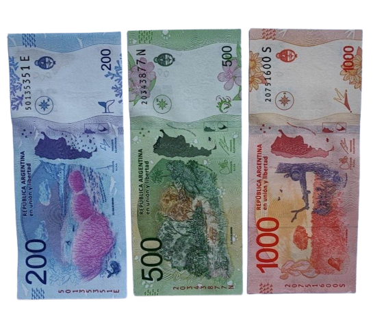 ARGENTINA Set 6 Pcs 20-50-100-200-500-1000 Pesos (2017/2020) UNC, P-361/366