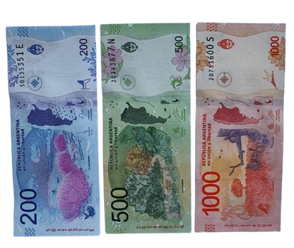 ARGENTINA Set 6 Pcs 20-50-100-200-500-1000 Pesos (2017/2020) UNC, P-361/366