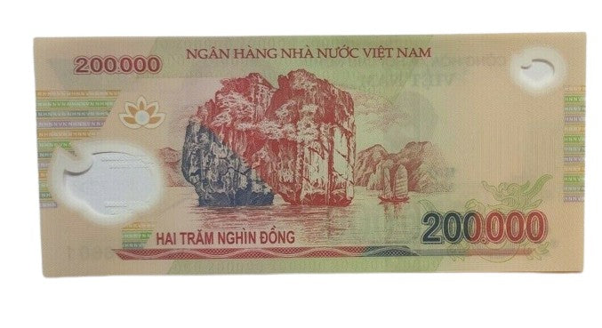 200,000 Vietnamese Dong polymer banknote in brand new condition