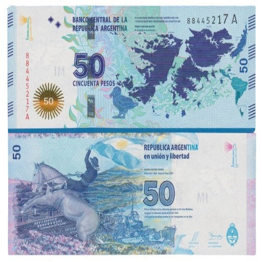 Argentina 50 Pesos Falklands UNC P 362  2015 UNC Suffix A