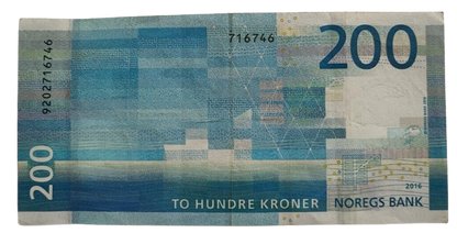 2016 -18 Norway  200  Kroner Circulated