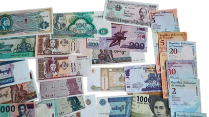 50pcs Different World banknotes  12 countries PAPER MONEY Uncirculated