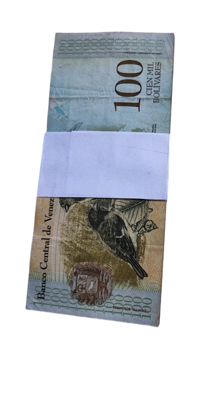 100 x Venezuela 100,000, 2017, banknote bundle In Used Condition