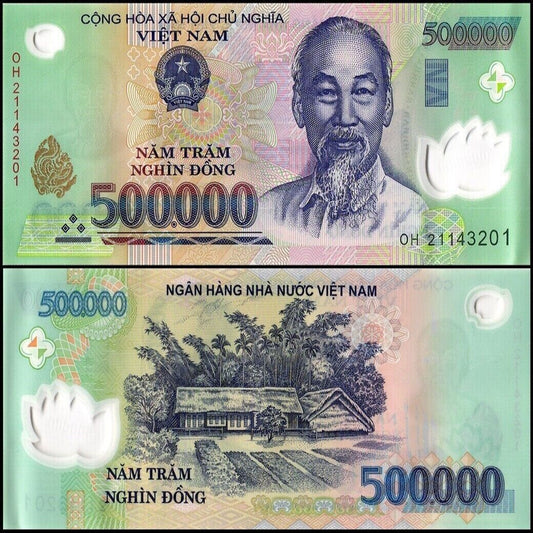 500,000 Vietnamese Dong polymer banknote in brand new condition