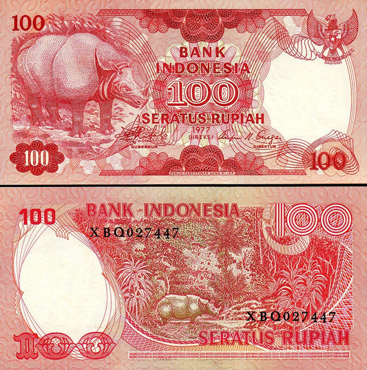 INDONESIA P.116 1977 100 Rupiah BANKNOTE UNC