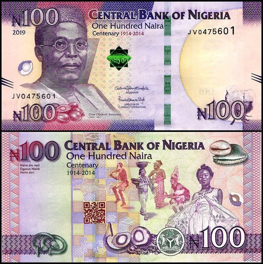 Nigeria 100 Naira 2019 P41 Commemorative UNC