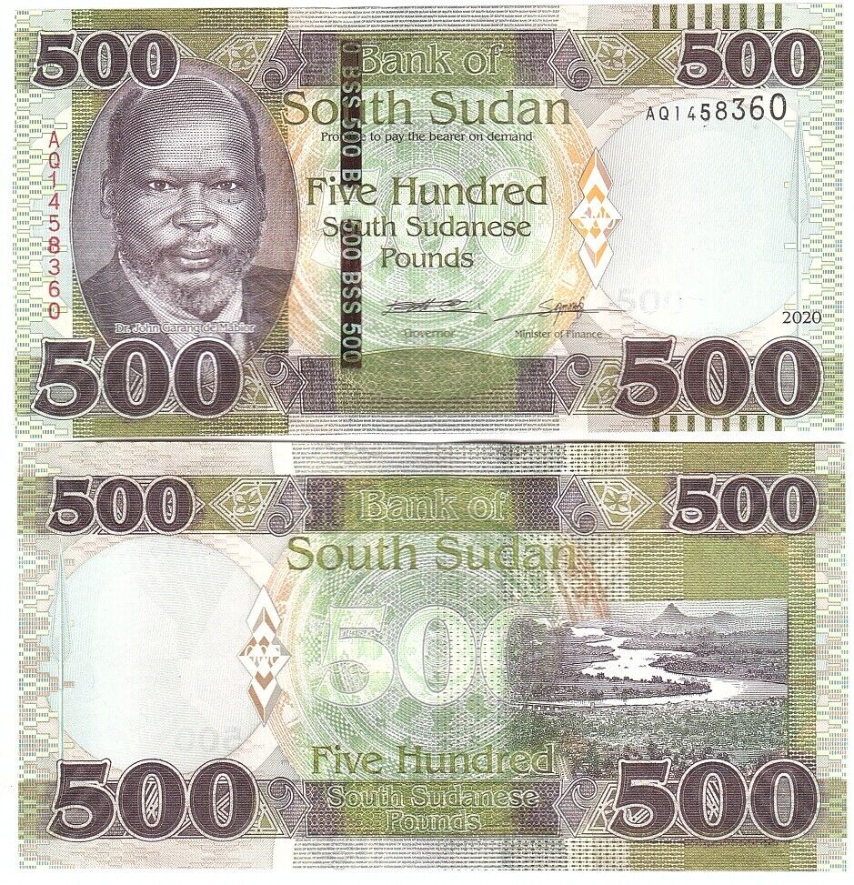 SOUTH SUDAN 500 POUNDS  2020 (2021) UNC