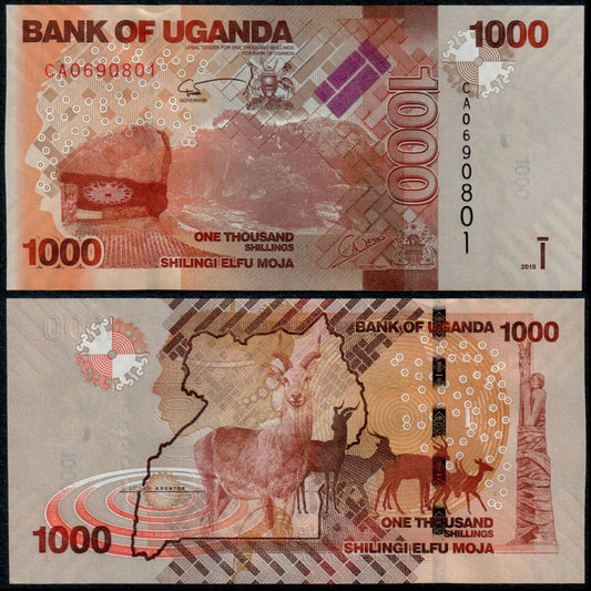 UGANDA 1000 SHILLING 2015 UNC