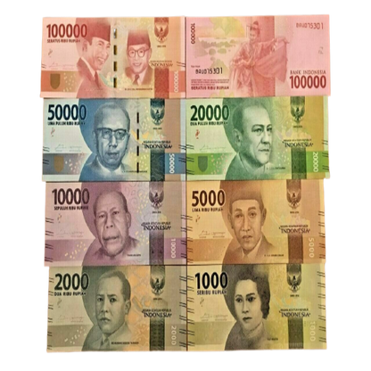 INDONESIA Set of 7 notes: 1000 2000 5000 10000 20000 50000 100000 UNC