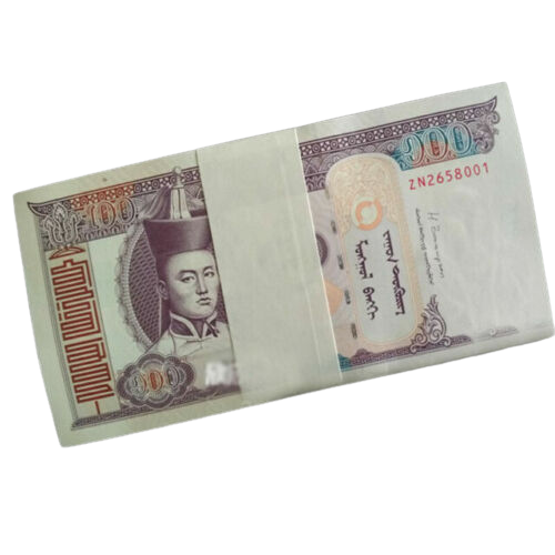 Mongolia Banknote Bundle. 100X 100 Tugrik. Uncirculated.