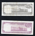 A set of five circulated 1977 Trinidad and Tobago banknotes ($1, $5, $10, $20) featuring the Scarlet Ibis and hibiscus flower designs1