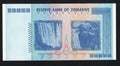 Reverse of a 100 Trillion Zimbabwe Dollar note showing Victoria Falls and a Cape Buffalo.