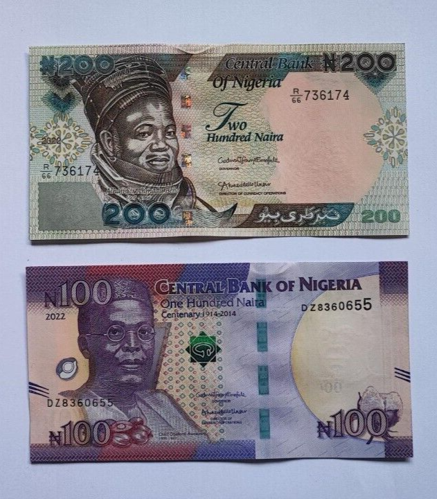 NIGERIA NEW 100 200 500 1000Naira  UNCIRCULATED  BANKNOTES 2022