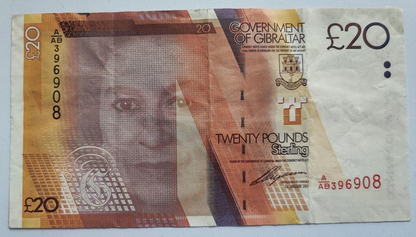 Gibraltar  £20 Twenty Pounds Banknote 2011 Fine Condition