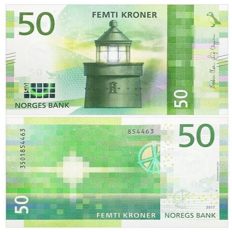 UNC Norway 50 Kroner Banknote 2017/2018