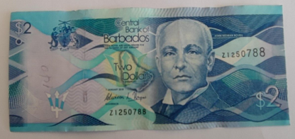 Barbados 2 Dollars 2018 EF